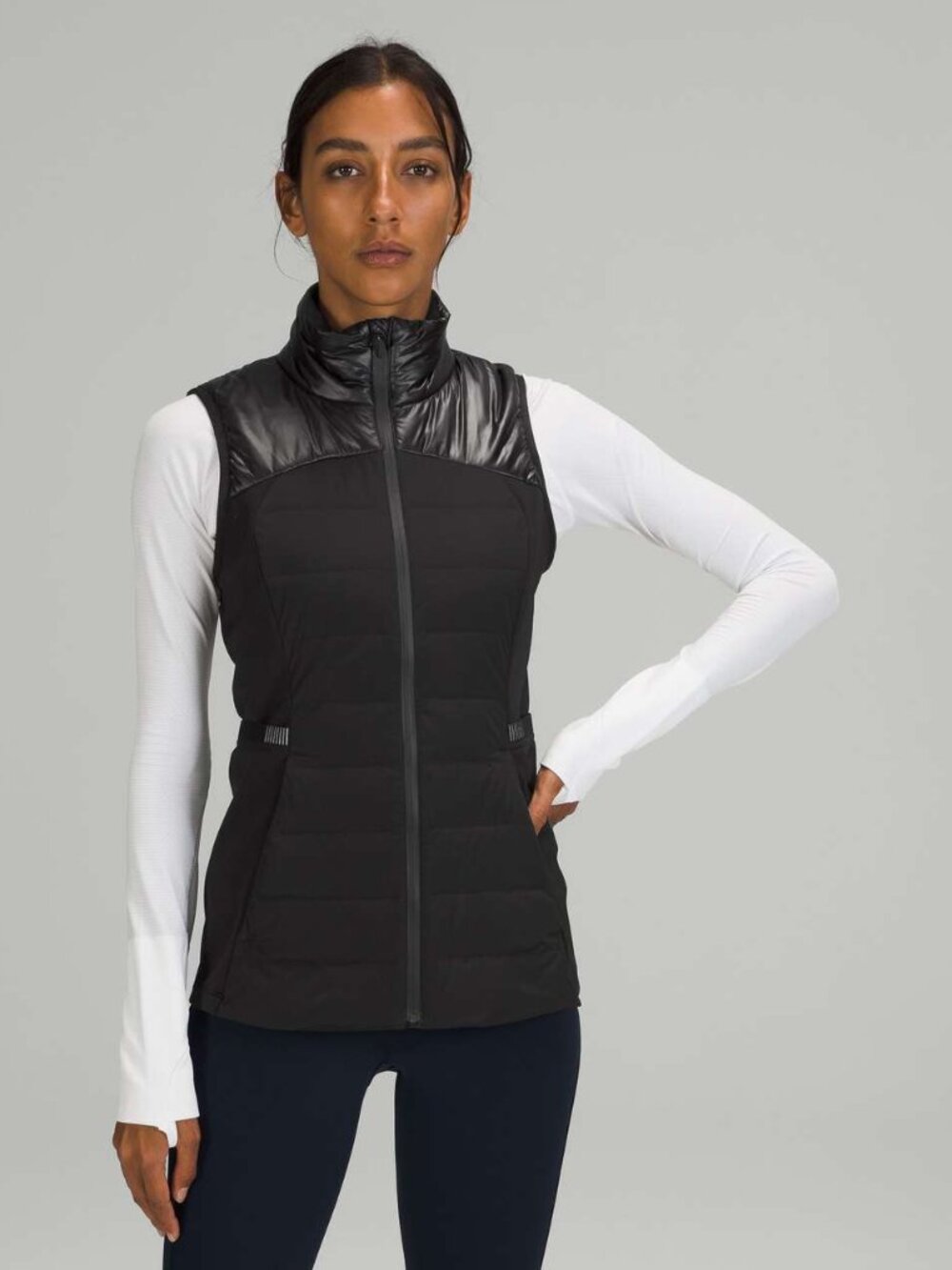 Lululemon Down For It All Black Puffer Vest Shine